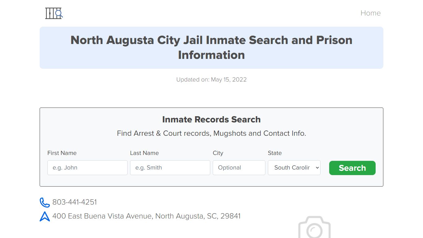 North Augusta City Jail Inmate Search, Visitation, Phone ...